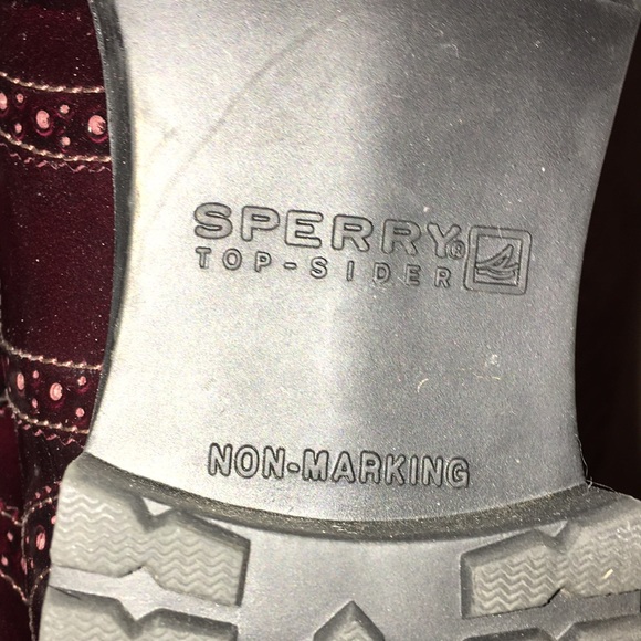 SPERRY DARK BURGUNDY REAL LEATHER OXFORD TYPE BROGUES SIZE 8 EUC - Picture 8 of 9